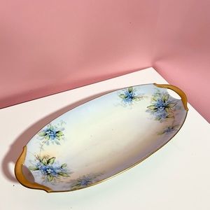 Vintage antique floral platter